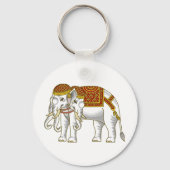 Thai Erawan White Elephant Sleutelhanger (Voorkant)