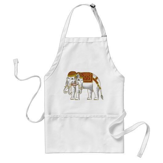 Thai Erawan White Elephant Standaard Schort (Voorkant)