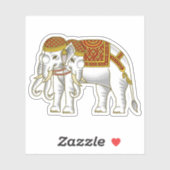 Thai Erawan White Elephant Sticker (Vel)