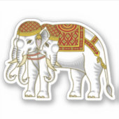 Thai Erawan White Elephant Sticker (Voorkant)