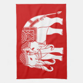 Thai Erawan White Elephant Theedoek (Verticaal)