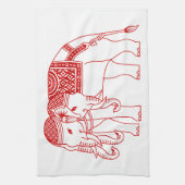 Thai Erawan White Elephant Theedoek (Verticaal)