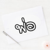 Thai Father - พ่ อ / Phaw - Thai Language Script Ovale Sticker (Envelop)