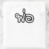 Thai Father - พ่ อ / Phaw - Thai Language Script Ovale Sticker (Tas)