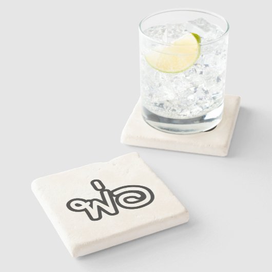 Thai Father - พ่ อ / Phaw - Thai Language Script Stenen Onderzetter (Zijkant)