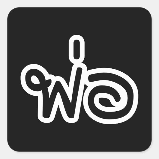 Thai Father - พ่ อ / Phaw - Thai Language Script Vierkante Sticker (Voorkant)