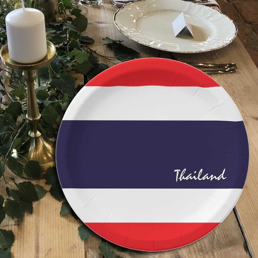 Thai Flag borden, feest, sport, Thailand Papieren Bordje
