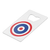 Thai Flag Roundel Target Creditkaart Flessenopener (Voorkant Gekanteld)