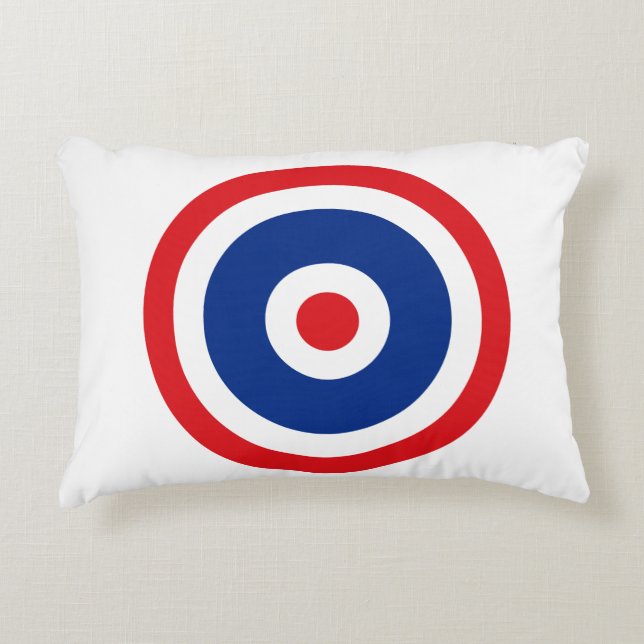 Thai Flag Roundel Target Decoratief Kussen (Voorkant)