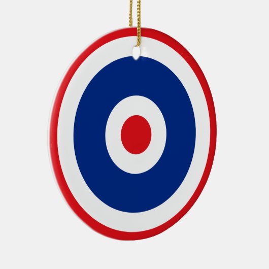 Thai Flag Roundel Target Keramisch Ornament (Rechts)