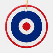 Thai Flag Roundel Target Keramisch Ornament (Voorkant)