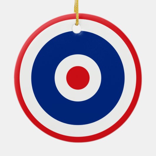 Thai Flag Roundel Target Keramisch Ornament (Achterkant)