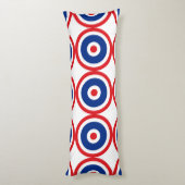 Thai Flag Roundel Target Lichaamskussen (Achterkant (Verticaal))