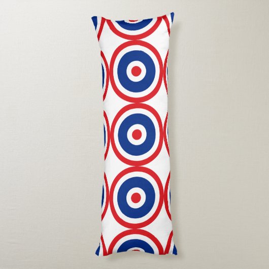 Thai Flag Roundel Target Lichaamskussen (Achterkant (Verticaal))
