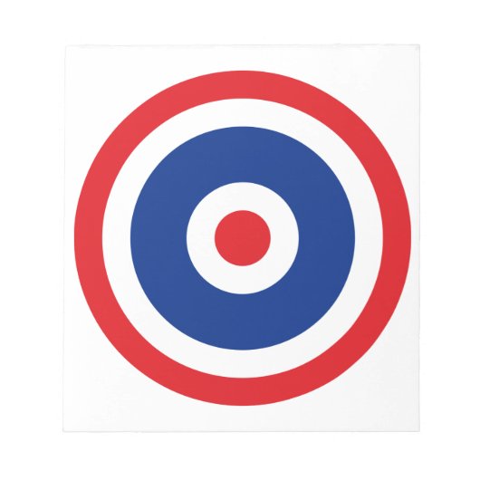 Thai Flag Roundel Target Notitieblok (Voorkant)
