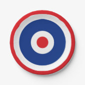Thai Flag Roundel Target Papieren Bordje (Voorkant)