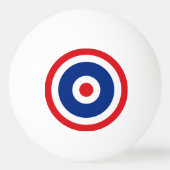 Thai Flag Roundel Target Pingpongbal (Voorkant)