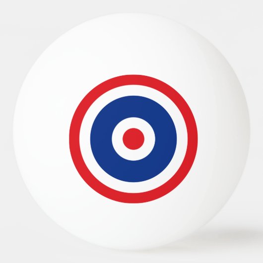 Thai Flag Roundel Target Pingpongbal (Voorkant)