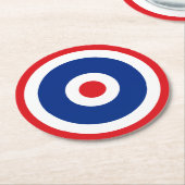 Thai Flag Roundel Target Ronde Kartonnen Onderzetter (Gebogen)