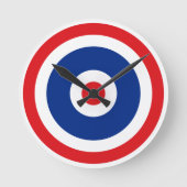 Thai Flag Roundel Target Ronde Klok (Voorkant)