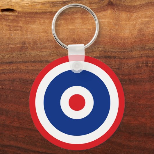 Thai Flag Roundel Target Sleutelhanger (Voorkant)