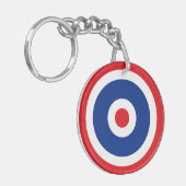 Thai Flag Roundel Target Sleutelhanger (Voorkant Links)