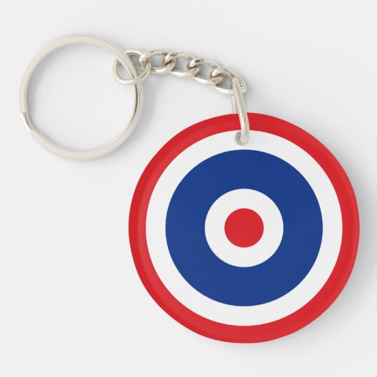 Thai Flag Roundel Target Sleutelhanger (Voorkant)