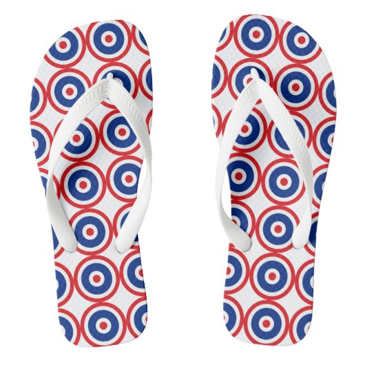 Thai Flag Roundel Target Teenslippers (Voetbed)