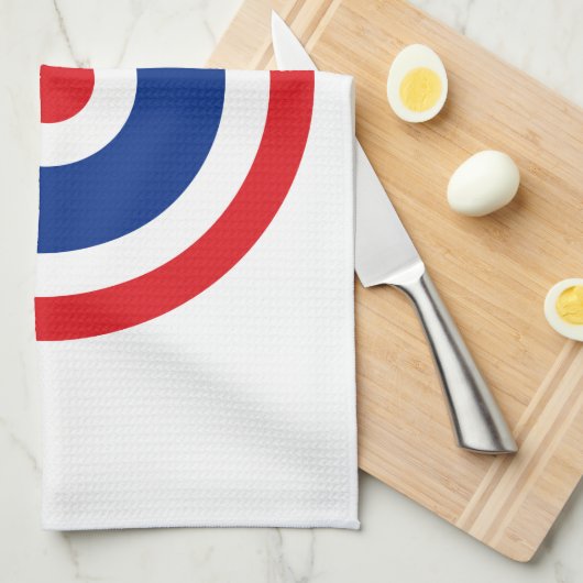 Thai Flag Roundel Target Theedoek (Quarter Fold)