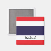 Thai flag & Thailand holiday/fans Magneet (Voorkant / Achterkant)