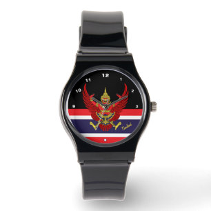 Thai Flag Watch, Garuda, Thailand mode / sport Horloge
