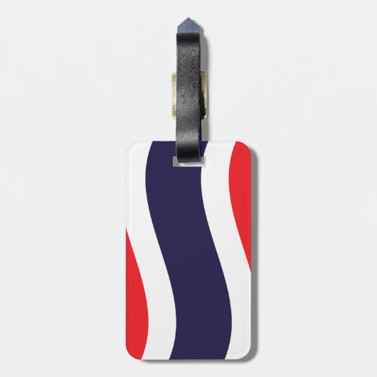 Thai Flag Wave Bagagelabel (Achterkant verticaal)