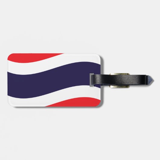 Thai Flag Wave Bagagelabel (Achterkant horizontaal)