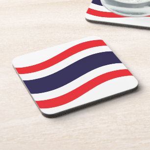Thai Flag Wave Bier Onderzetter