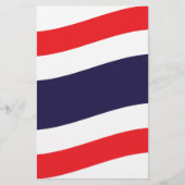 Thai Flag Wave Briefpapier (Voorkant)
