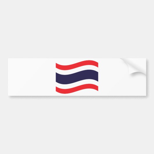 Thai Flag Wave Bumpersticker (Voorkant)