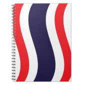Thai Flag Wave Notitieboek (Voorkant)