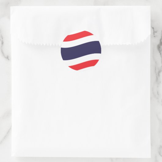 Thai Flag Wave Ronde Sticker (Tas)