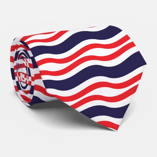 Thai Flag Wave Stropdas (Opgerold)