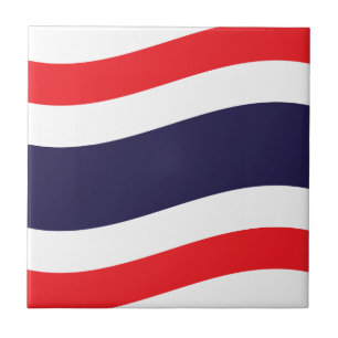 Thai Flag Wave Tegeltje