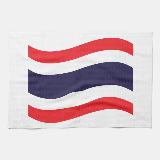 Thai Flag Wave Theedoek (Horizontaal)