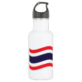 Thai Flag Wave Waterfles (Voorkant)