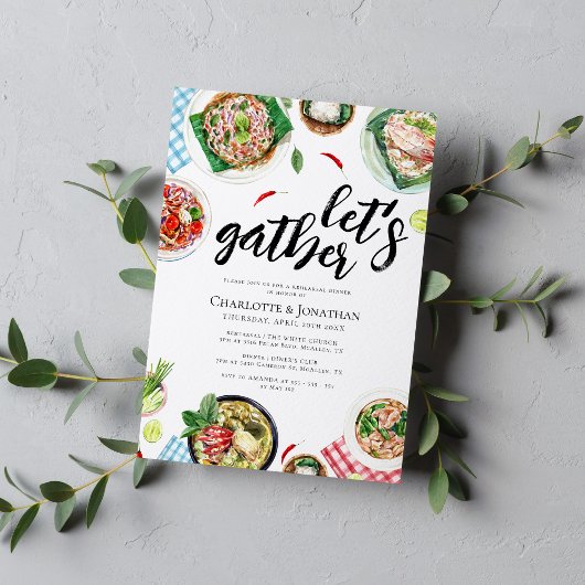 Thai Food Dinner Party repetitie diner Kaart