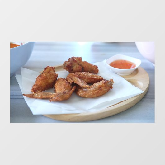 Thai Food Fried Chicken Food Fried Chicken Wings Raamsticker (Vel)