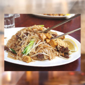 Thai Food Noodle Fried Noodles Meal Restaurant Raamsticker (Vel 2)