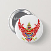 THAI GARUDA - KROOTH - SANSKRIT RONDE BUTTON 5,7 CM (Voorkant /achterkant)