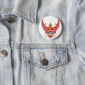 THAI GARUDA - KROOTH - SANSKRIT RONDE BUTTON 5,7 CM (In situ)