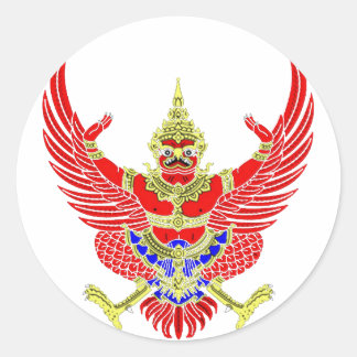 THAI GARUDA - KROOTH - SANSKRIT RONDE STICKER