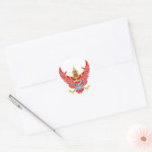 THAI GARUDA - KROOTH - SANSKRIT RONDE STICKER (Envelop)