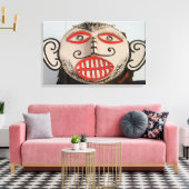 Thai Ghost Face, Phi Ta Khon Mask Festival, Loei Canvas Afdruk (Insitu (Woonkamer))